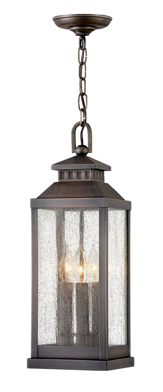 Revere LED Hanging Lantern in Blackened Brass