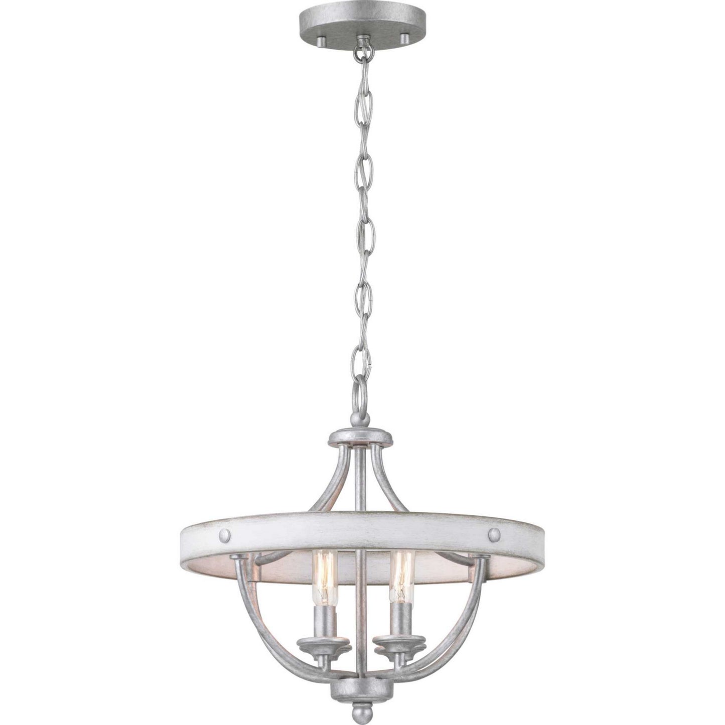 Progress Lighting - P350117-141 - Four Light Semi-Flush Convertible - Gulliver - Galvanized