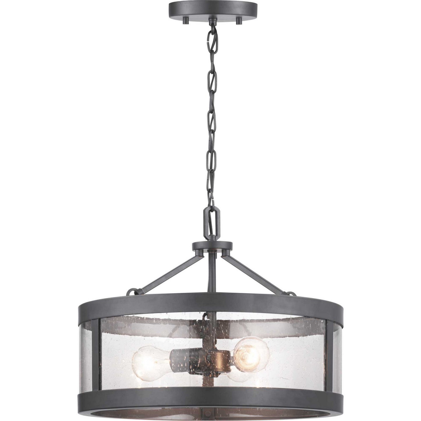 Gresham Three Light Semi-Flush Convertible in Graphite