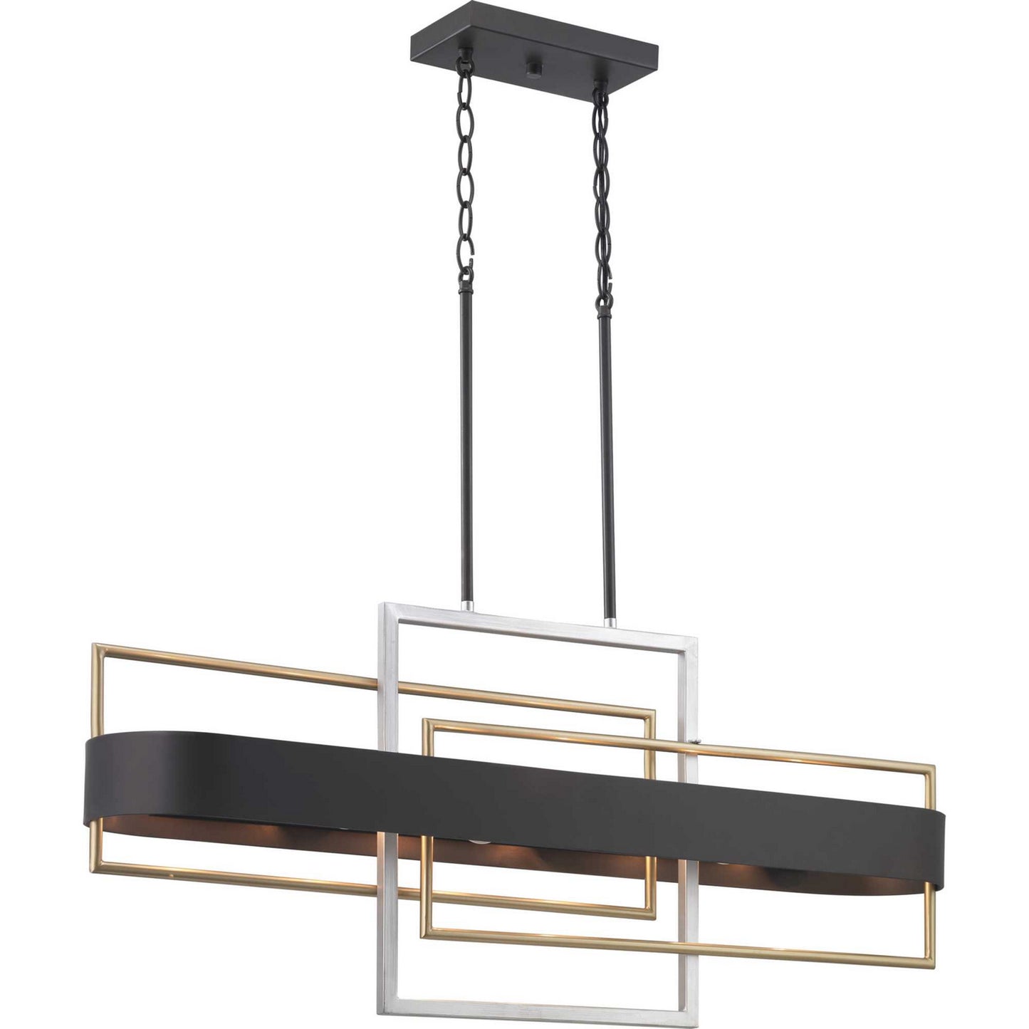 Adagio Six Light Island Pendant in Black