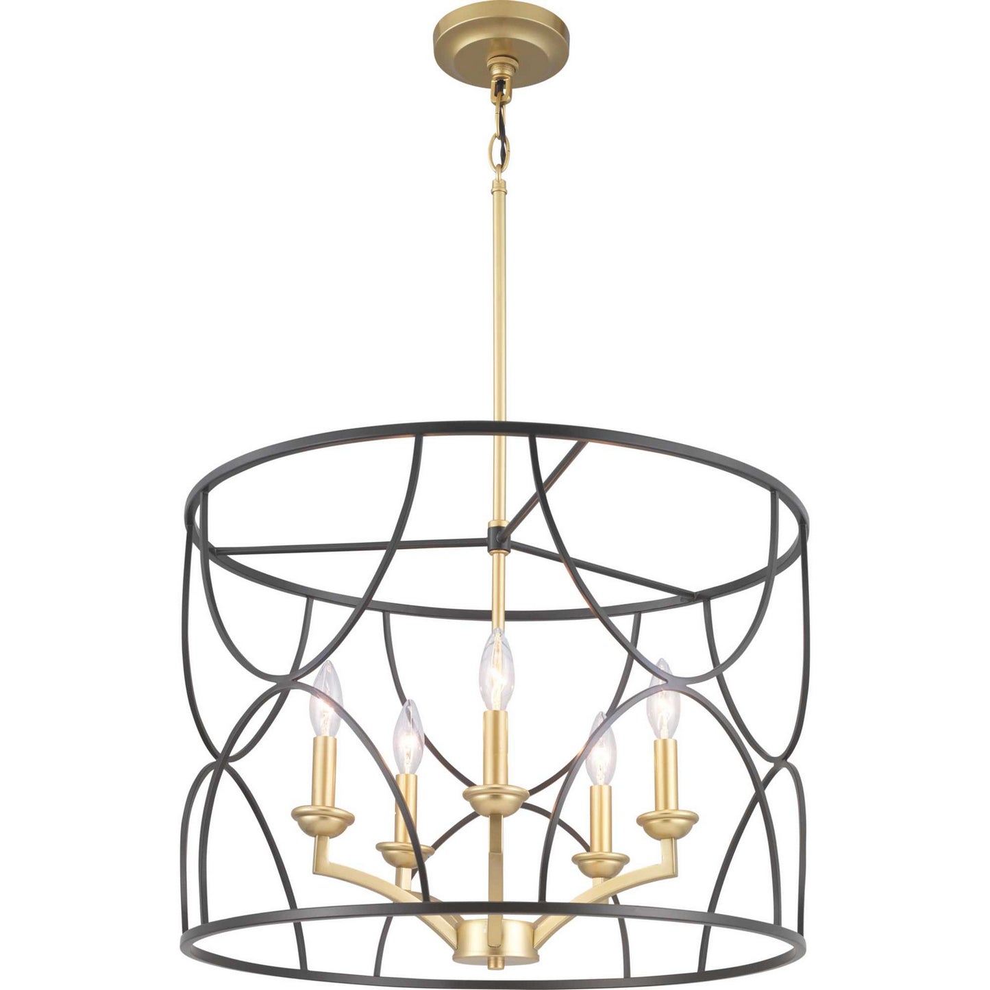 Progress Lighting - P400178-031 - Five Light Chandelier - Landree - Black