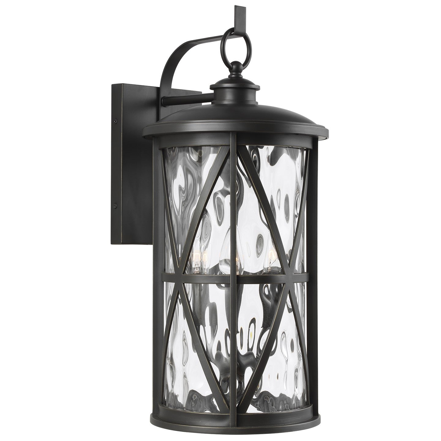 Millbrooke Three Light Outdoor Wall Lantern in Antique Bronze