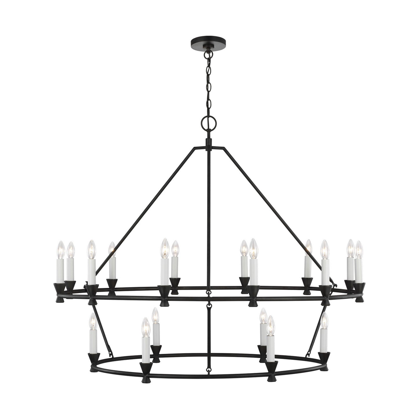 Keystone 18 Light Chandelier in Aged Iron