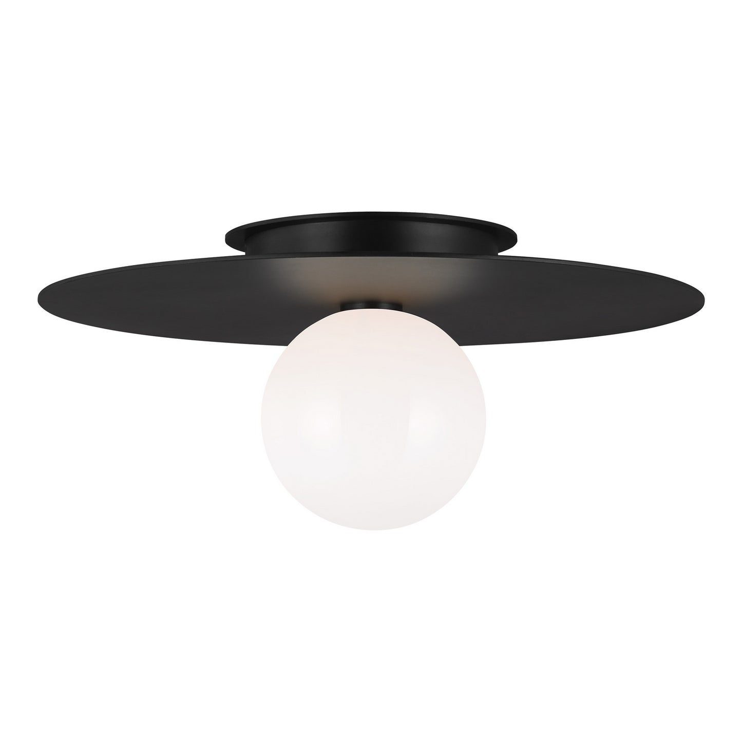 Nodes One Light Flush Mount in Midnight Black