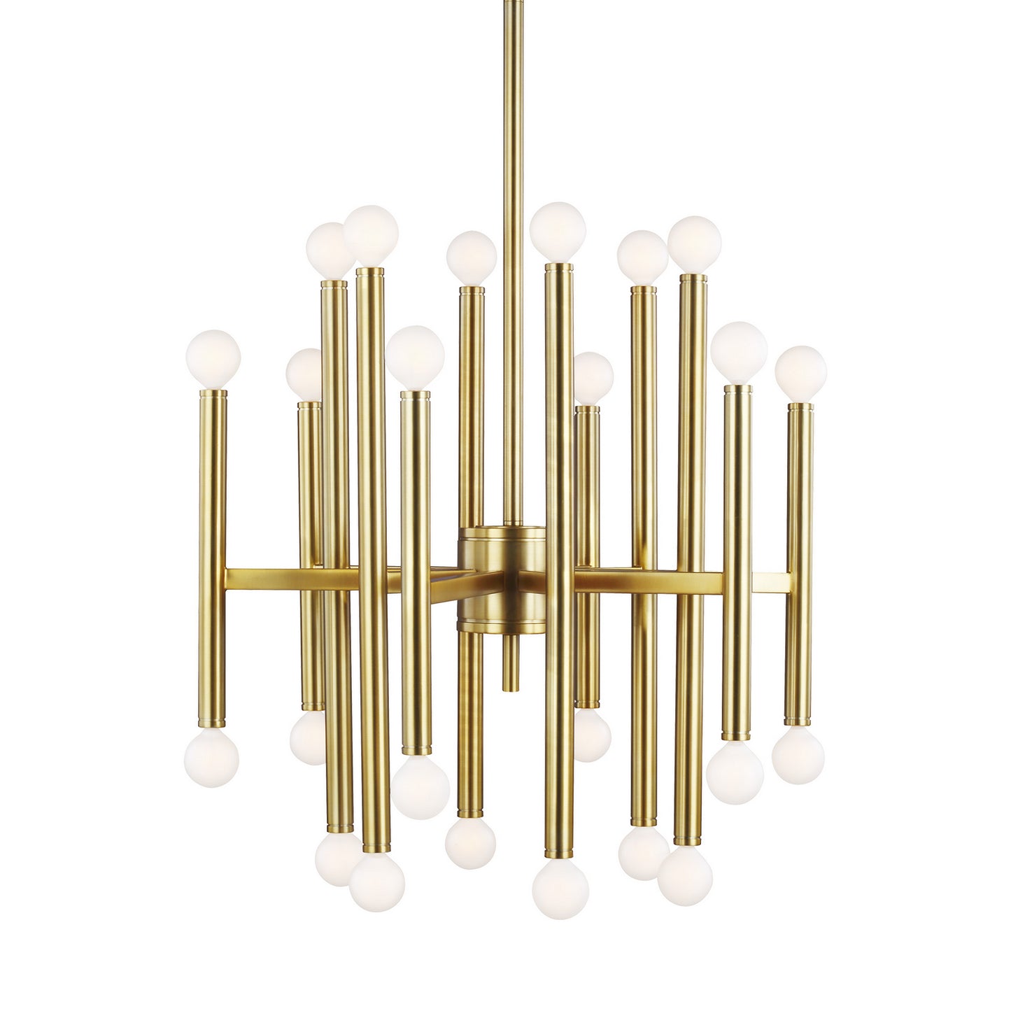 Beckham Modern 24 Light Chandelier in Burnished Brass