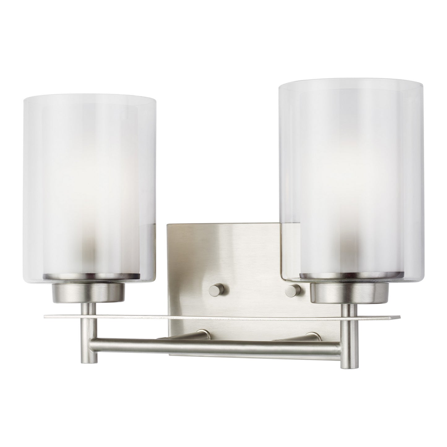 Generation Lighting - 4437302-962 - Two Light Wall / Bath - Elmwood Park - Brushed Nickel