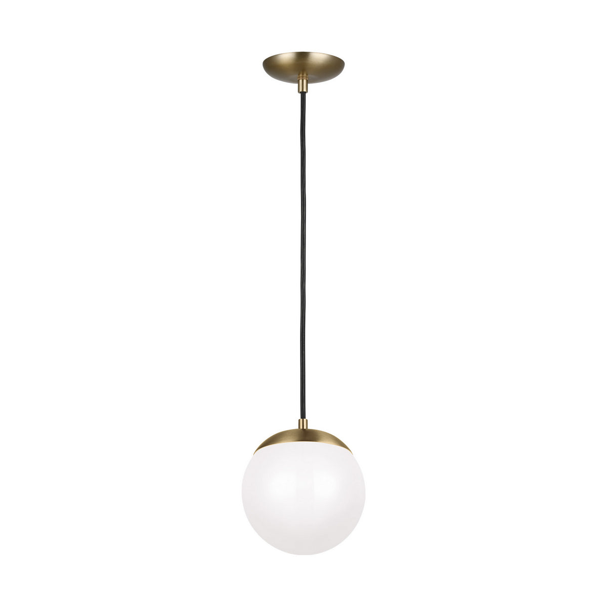 Leo - Hanging Globe LED Pendant in Satin Brass
