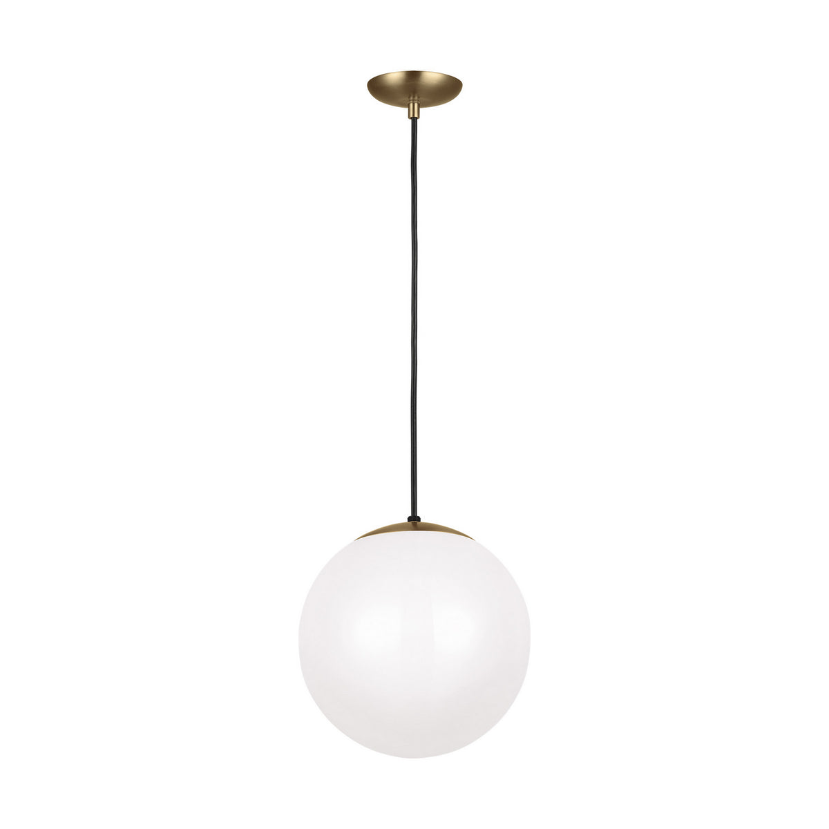 Leo - Hanging Globe One Light Pendant in Satin Brass