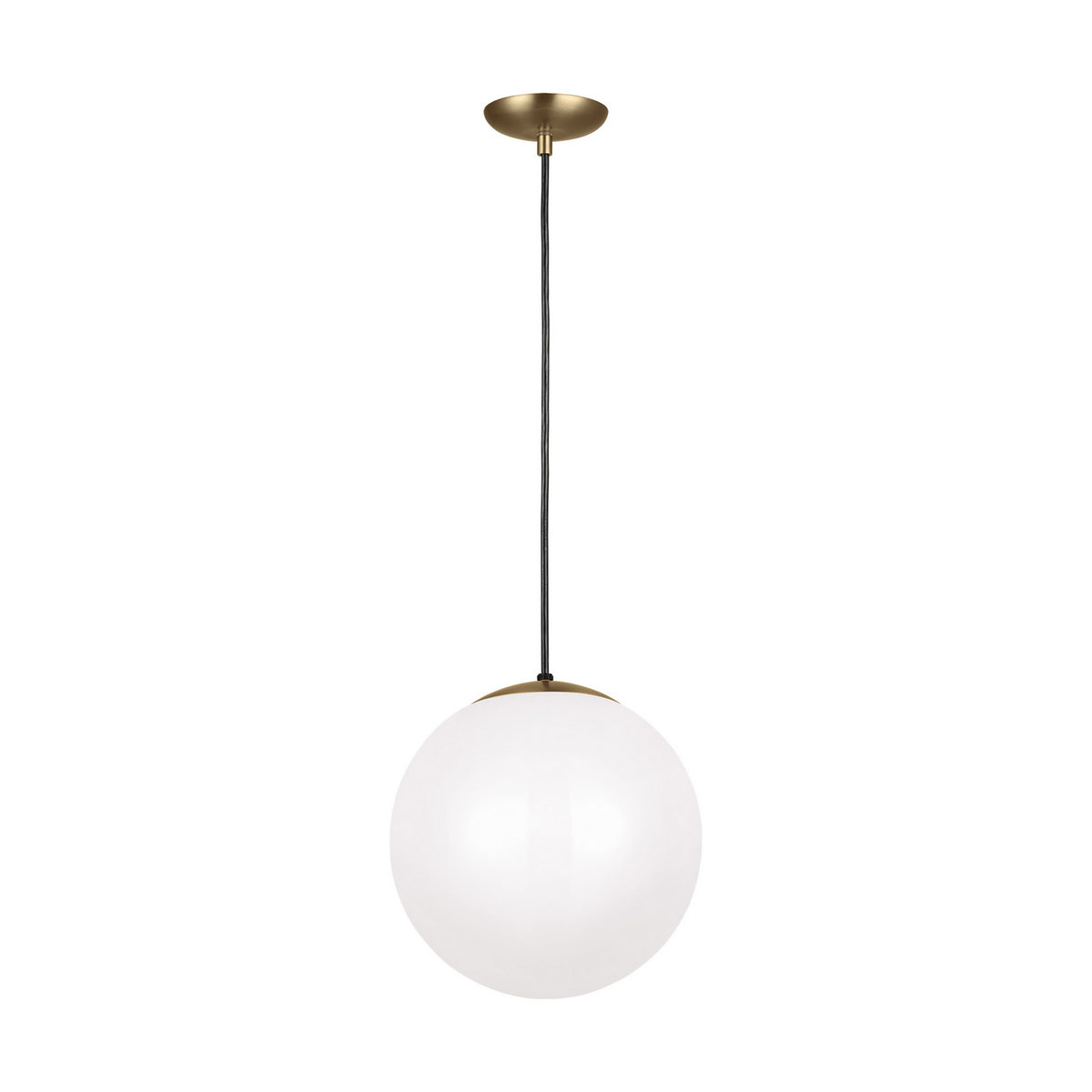 Leo - Hanging Globe One Light Pendant in Satin Brass