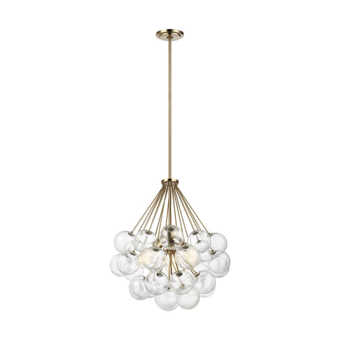 Bronzeville Three Light Pendant in Satin Brass