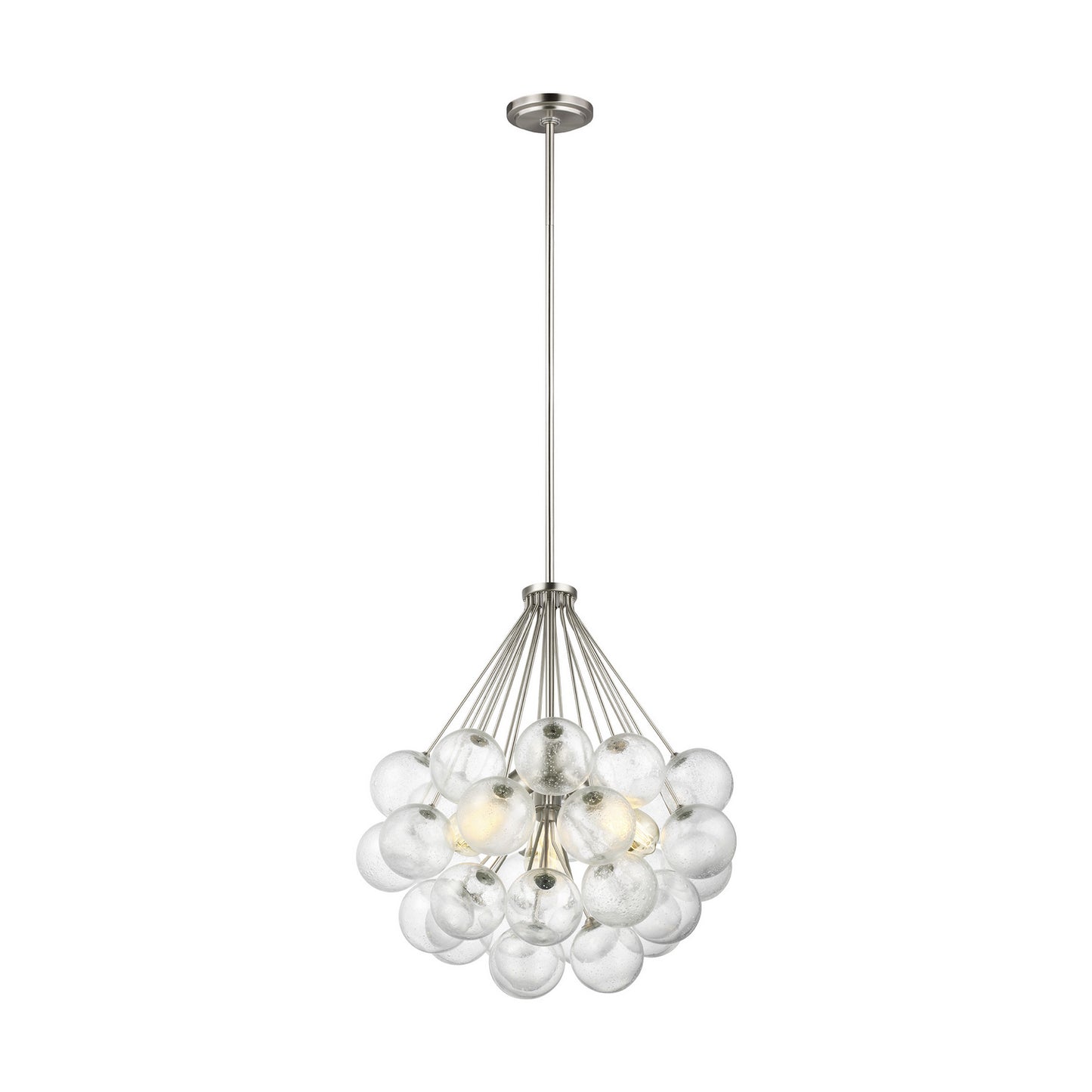 Bronzeville Three Light Pendant in Brushed Nickel