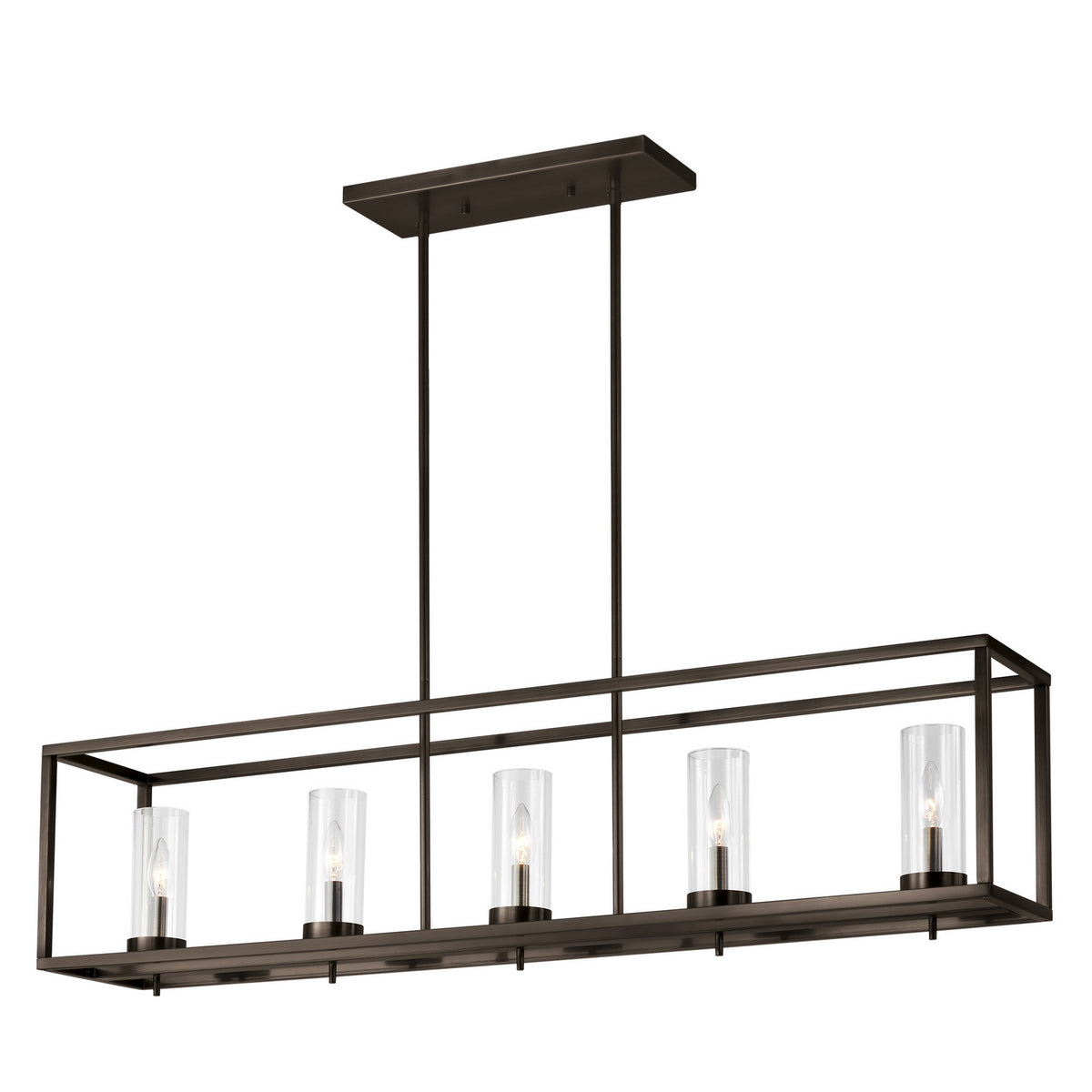 Zire Five Light Island Pendant in Brushed Oil Rubbed Bronze