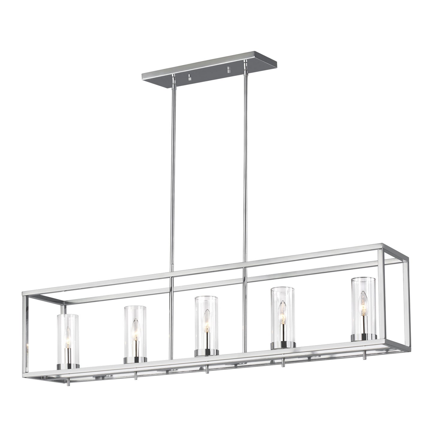 Zire Five Light Island Pendant in Chrome