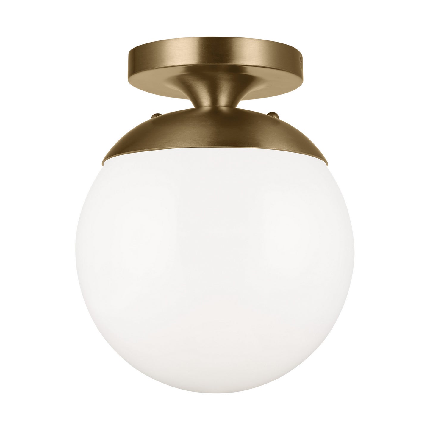 Leo - Hanging Globe One Light Wall / Ceiling Semi-Flush Mount in Satin Brass