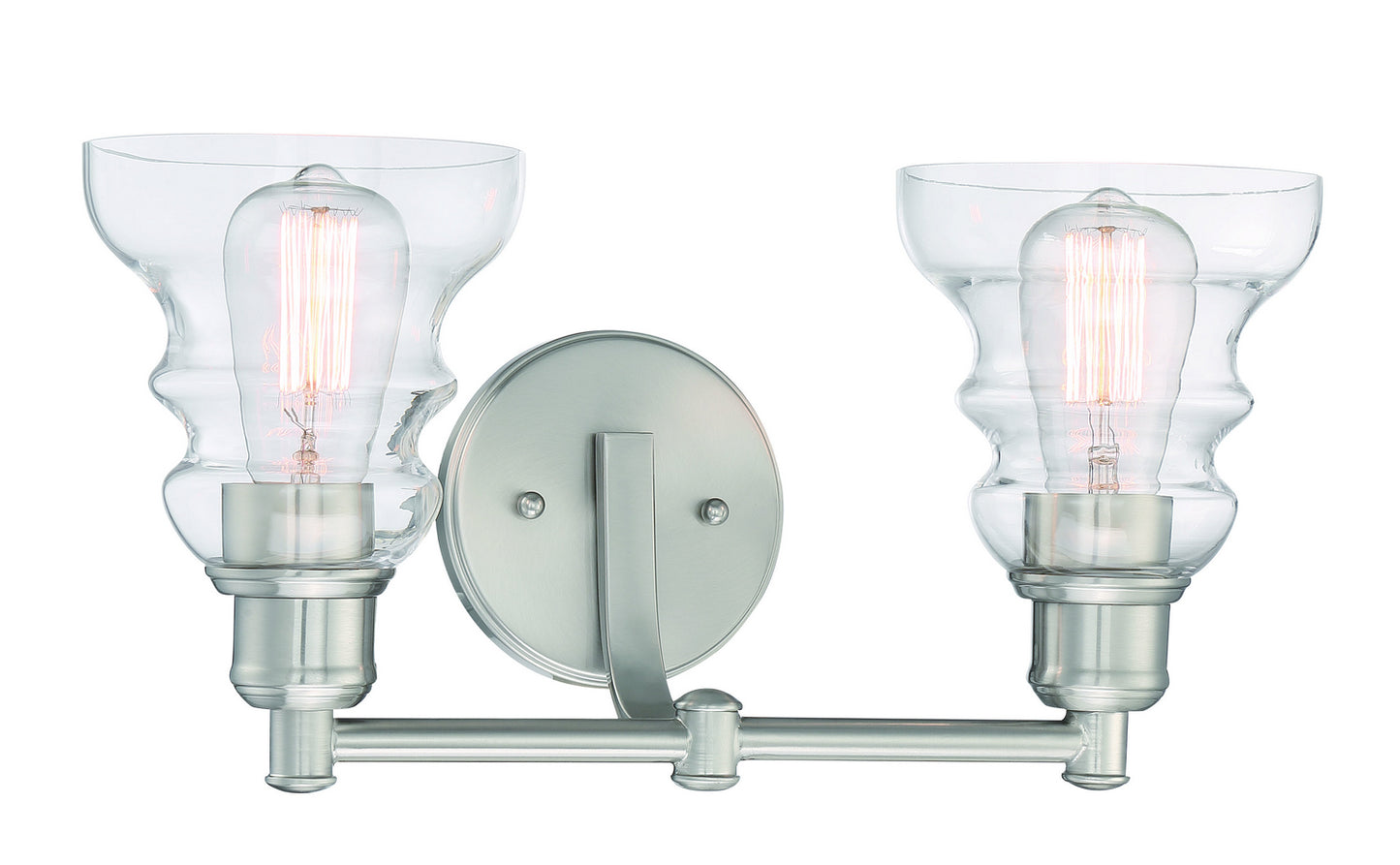 Waterbury Two Light Bath in Brushed Nickel