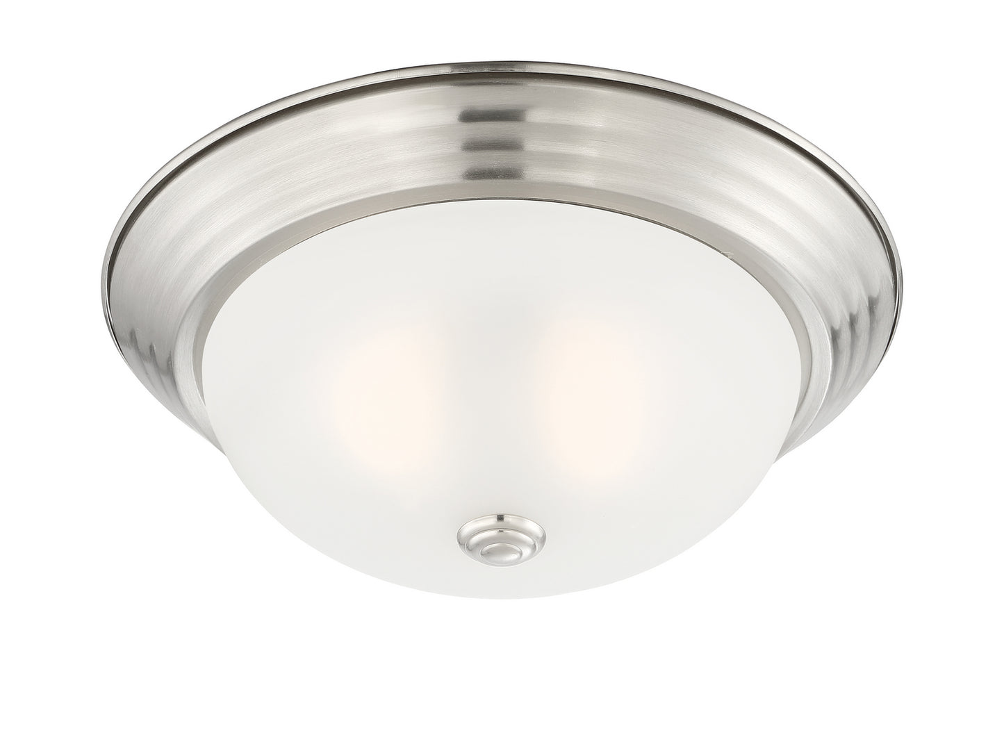 Decorative Flushmount Two Light Flushmount in Satin Platinum