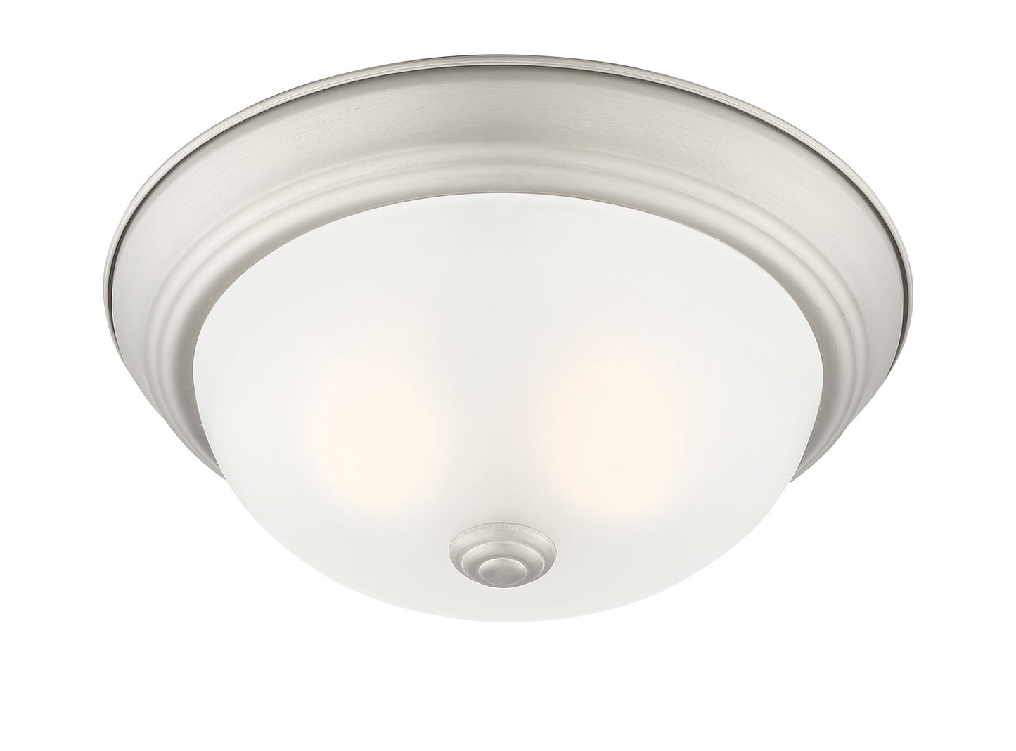 Decorative Flushmount Two Light Flushmount in Pewter