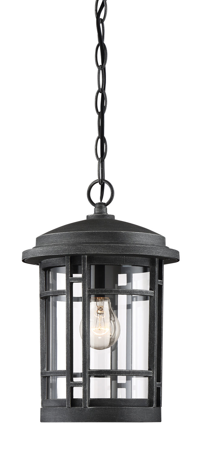 Barrister One Light Wall Lantern in Weathered Pewter