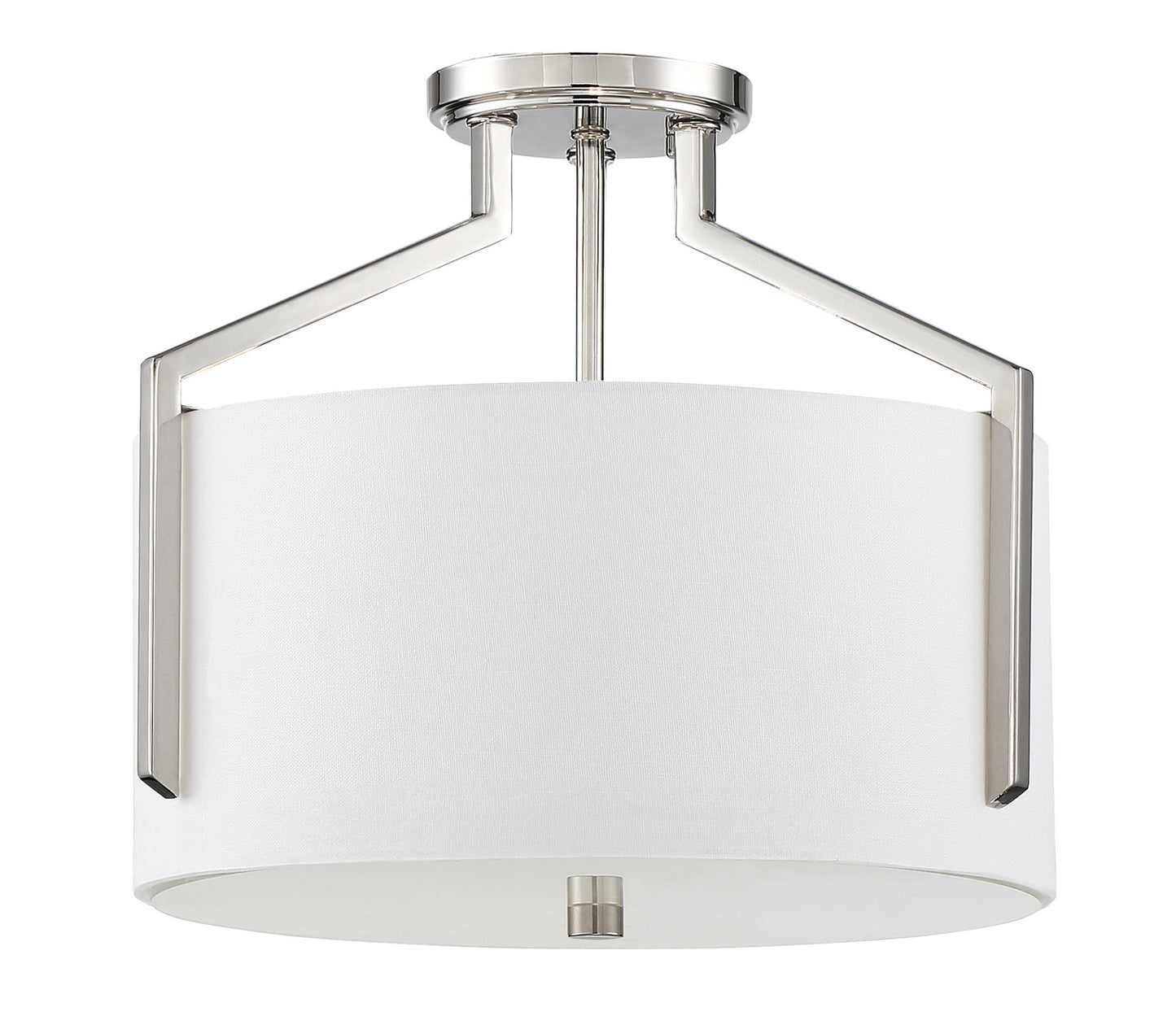 Elara Three Light Semi-Flush Mount in Nickel (Polished)