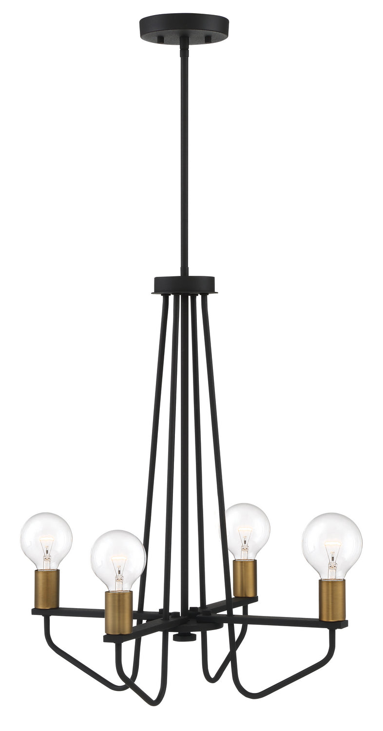 Ravella Four Light Chandelier in Black