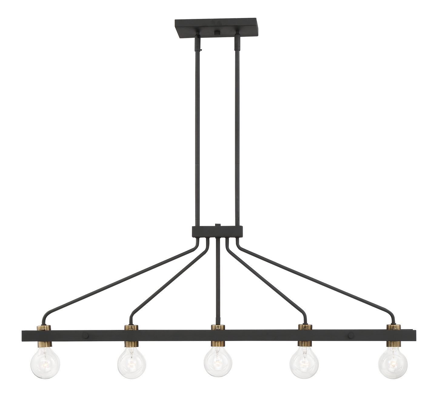 Ravella Five Light Island Chandelier in Black