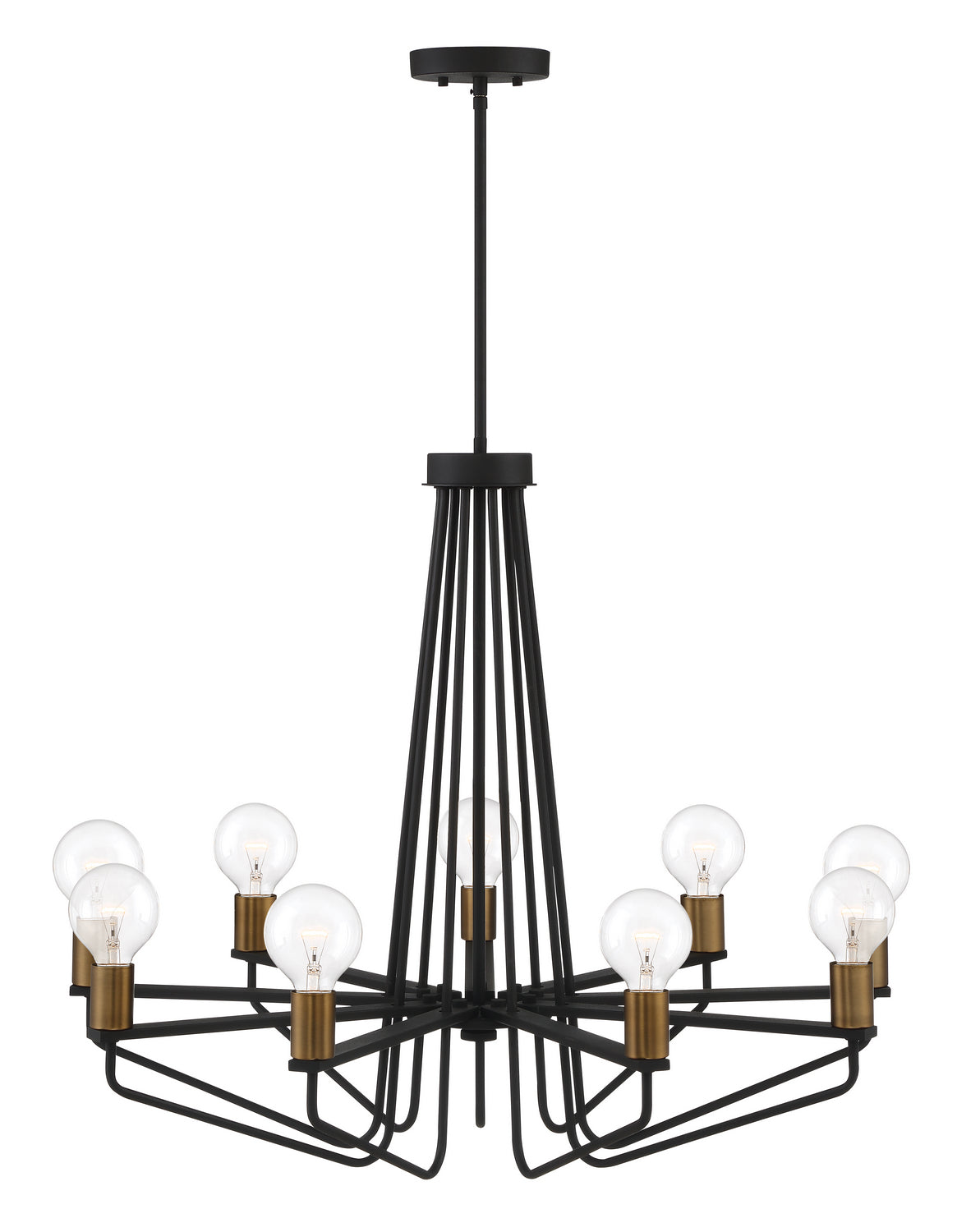Ravella Nine Light Chandelier in Black