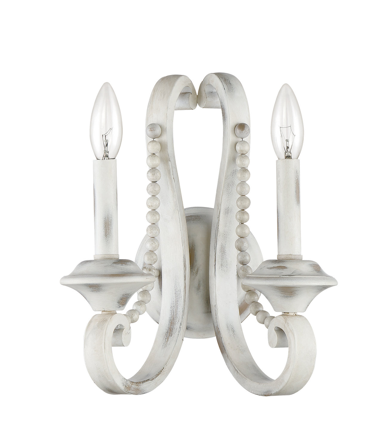 Newport Two Light Bath Bar in Coastal Weathered White