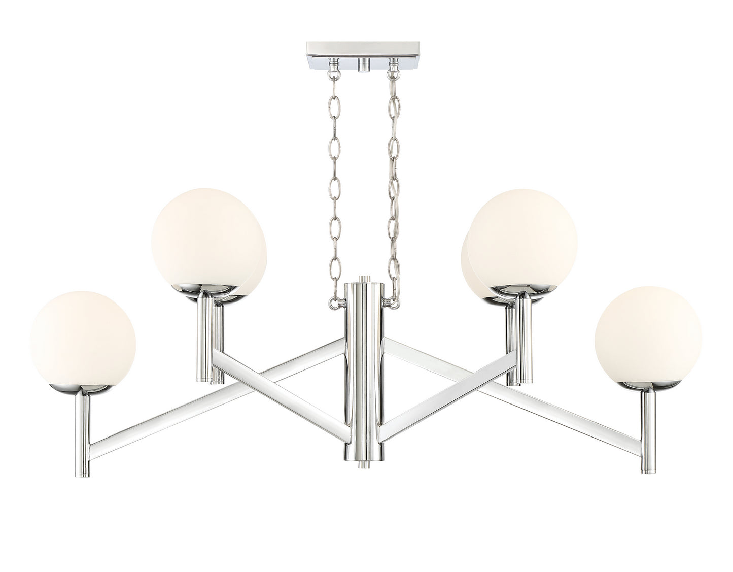 Kelvin Six Light Chandelier in Chrome