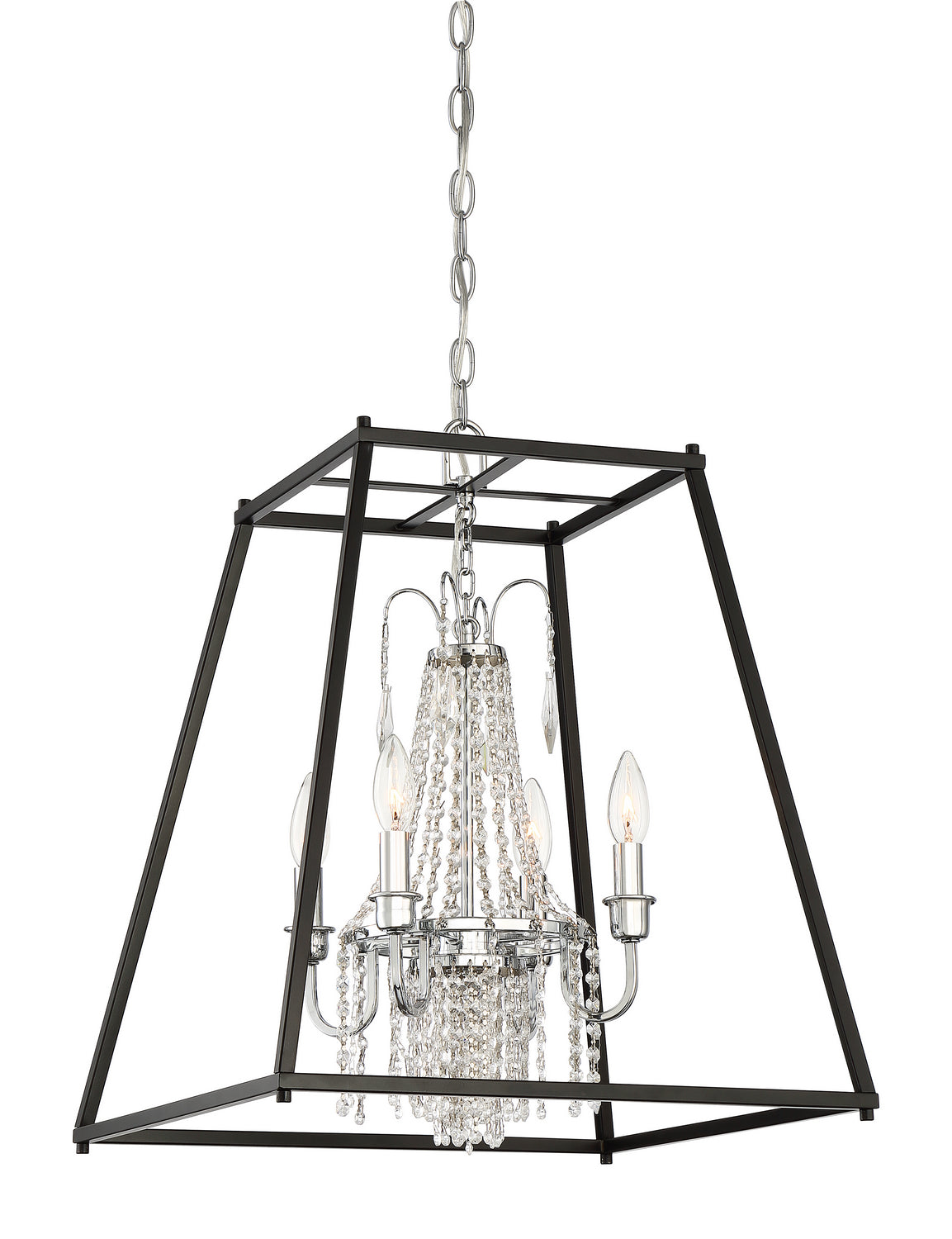 Maisie Four Light Foyer Pendant in Chrome