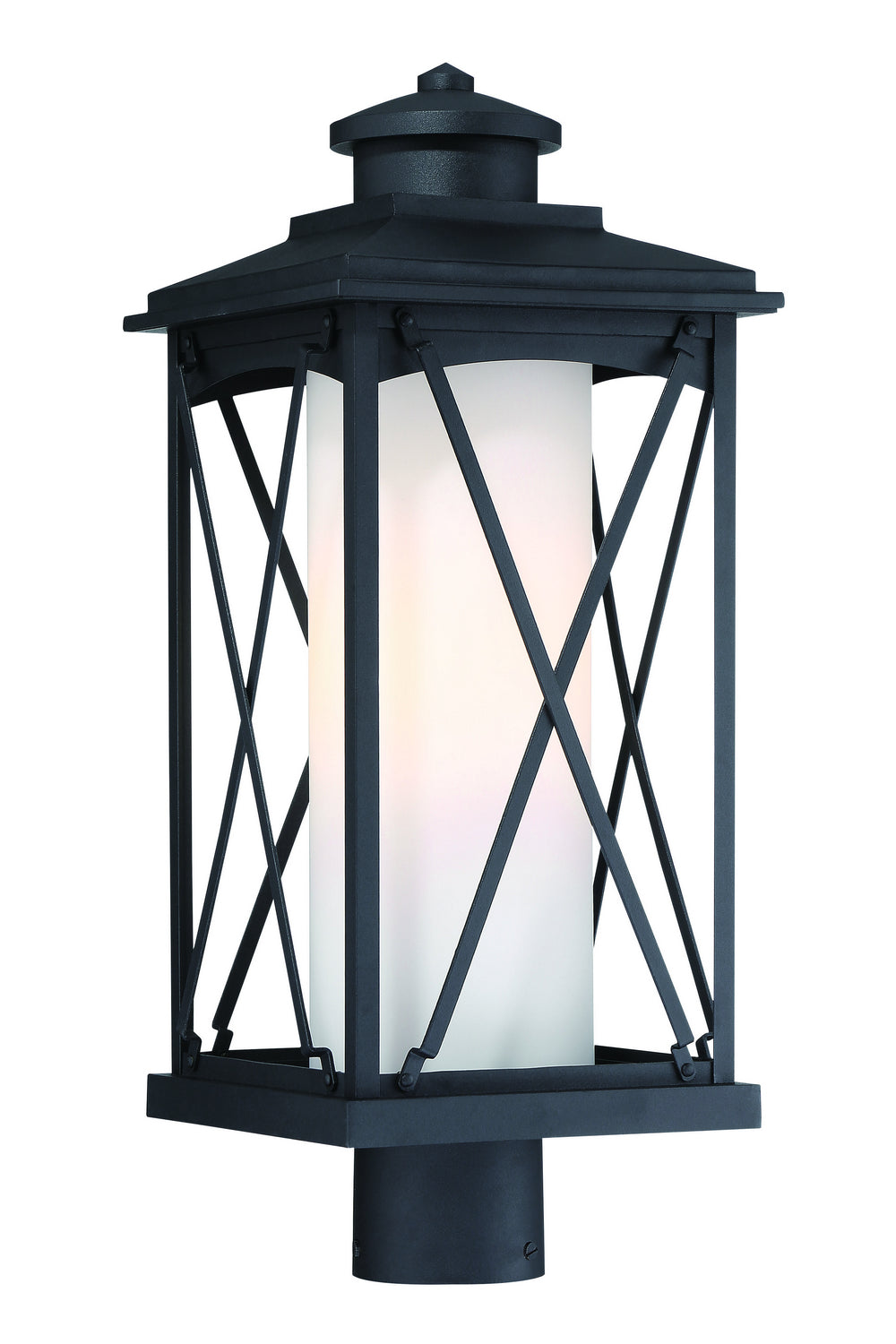 Lansdale One Light Outdoor Post Mount in Matte Black