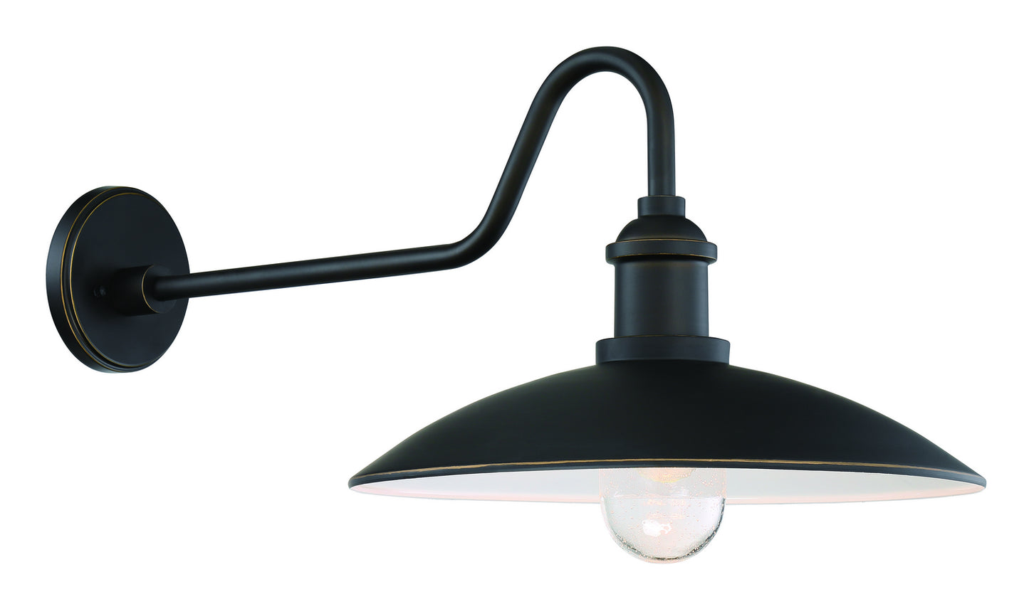 RLM Shade in Oil Rubbed Bronze/ Clear Seeded Glass