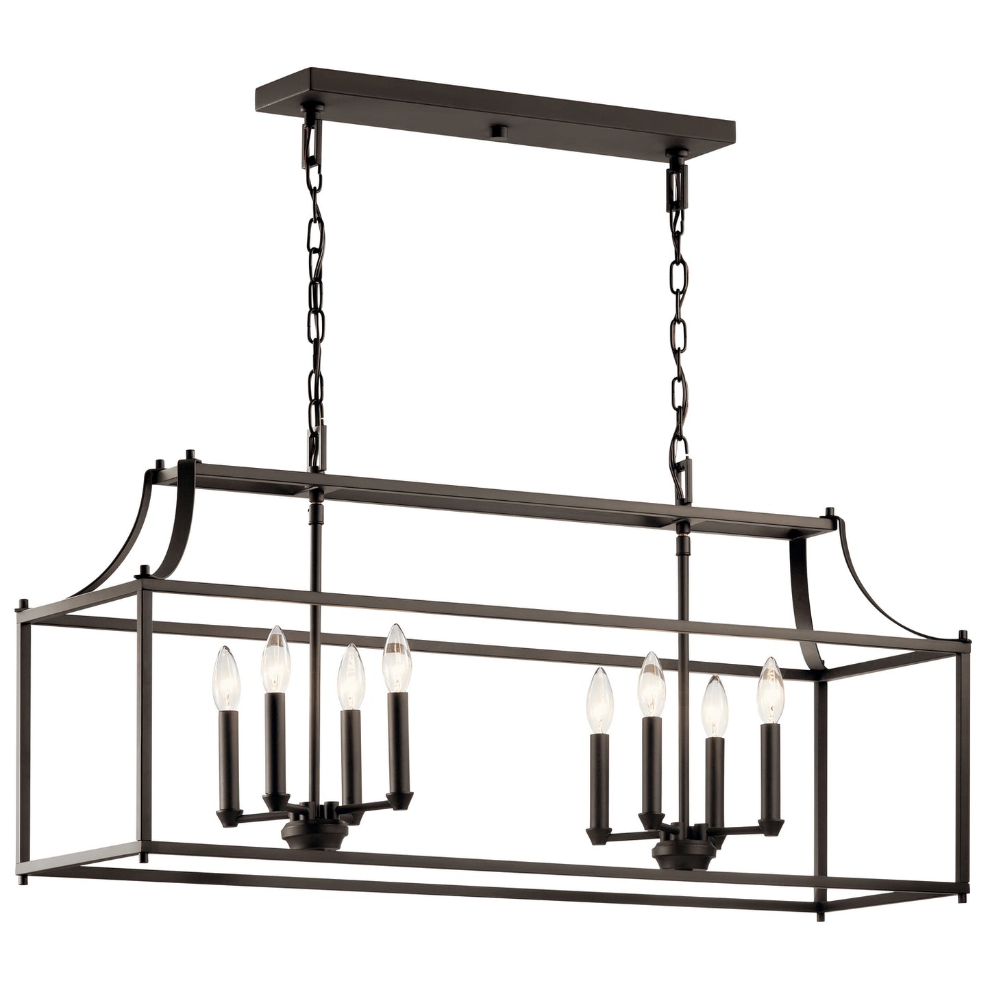 Morrigan Eight Light Linear Chandelier in Olde Bronze