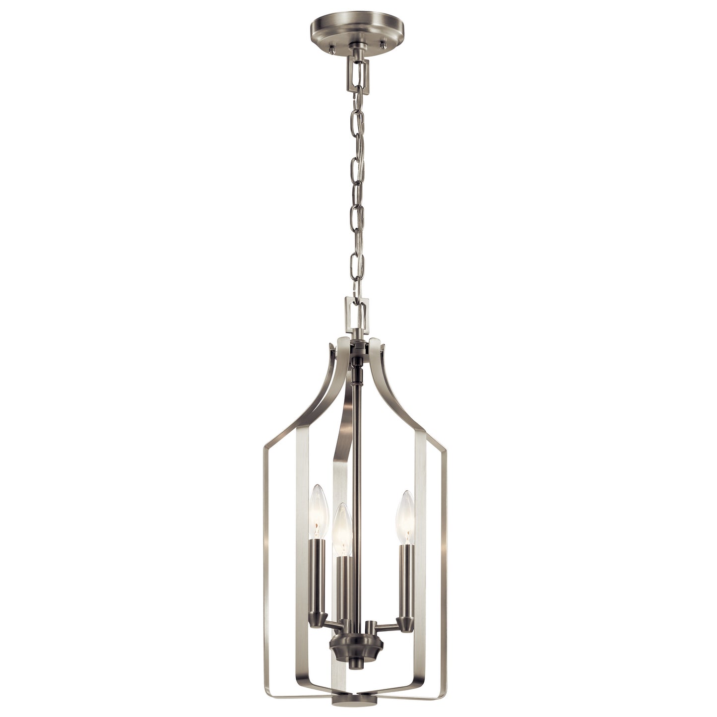 Morrigan Three Light Pendant in Brushed Nickel