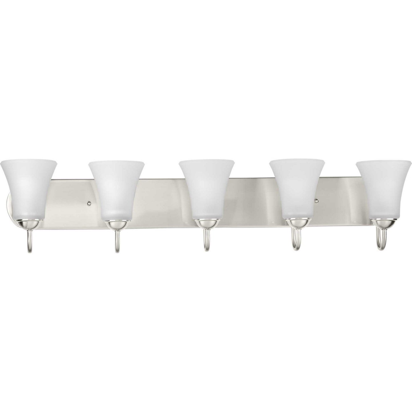 Classic Five Light Bath Bracket in Brushed Nickel