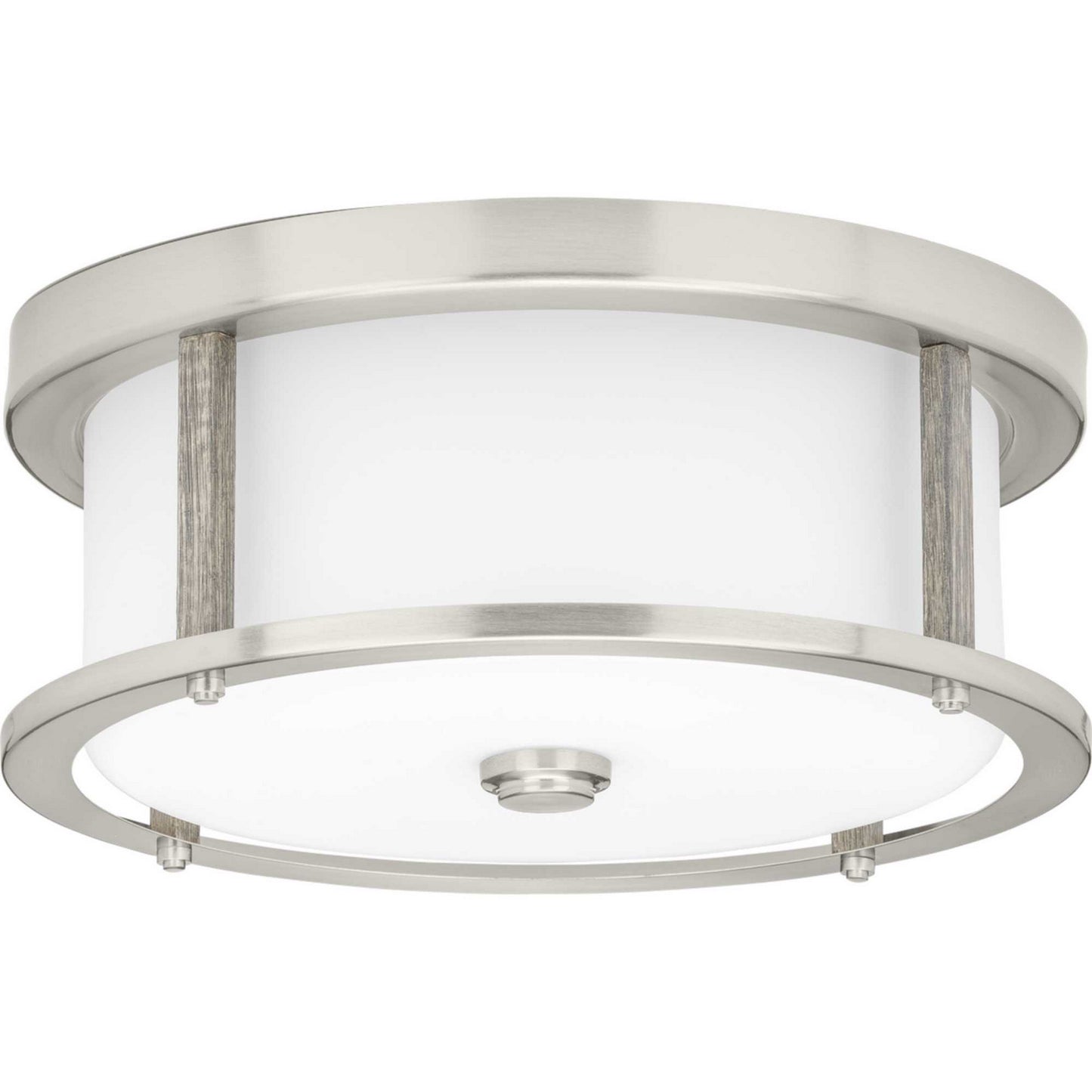 Mast Two Light Flush Mount in Brushed Nickel