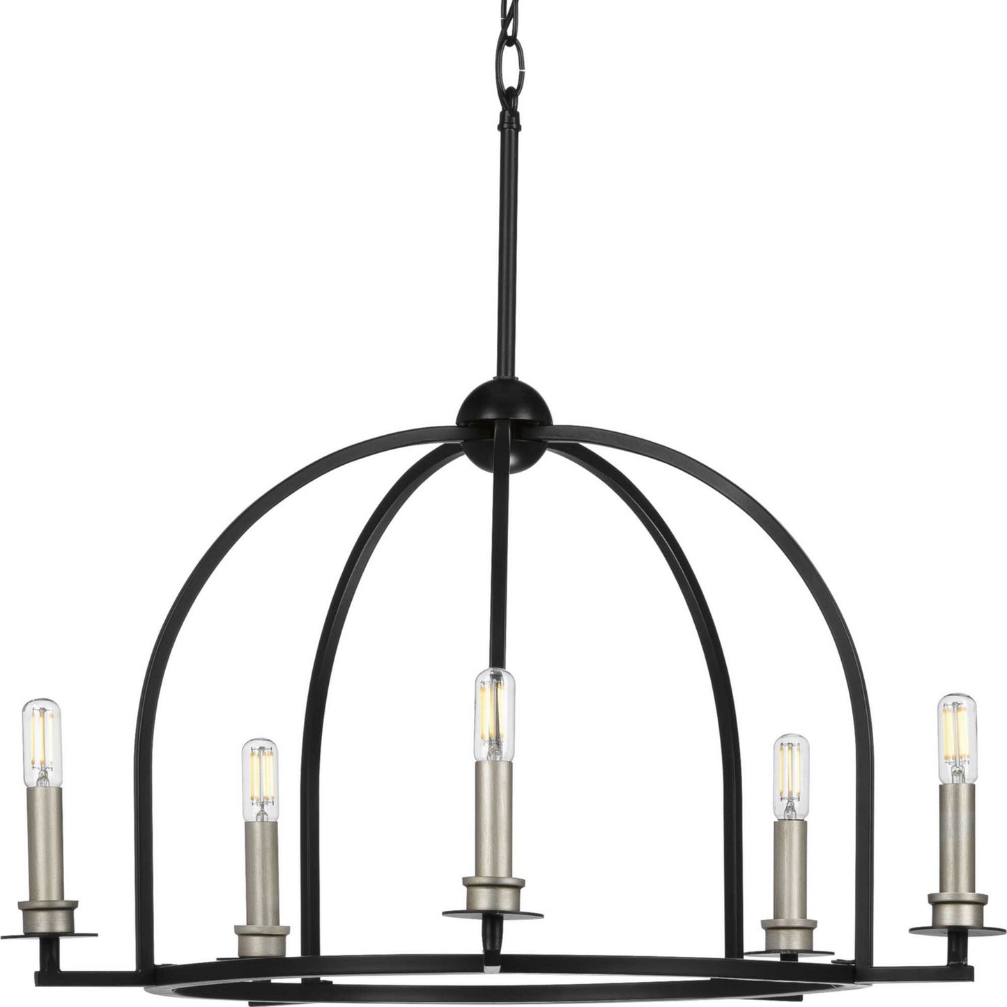 Progress Lighting - P400115-031 - Five Light Chandelier - Seneca - Matte Black