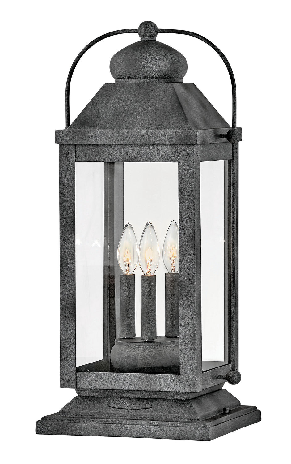 Anchorage LED Pier Mount in Aged Zinc