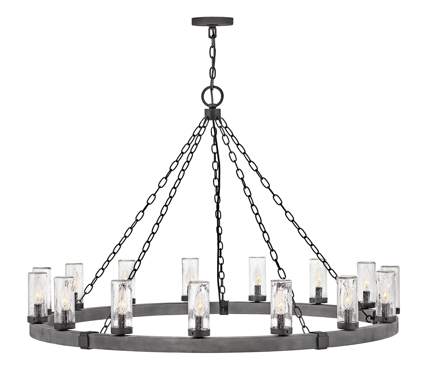 Sawyer LED Chandelier in Aged Zinc