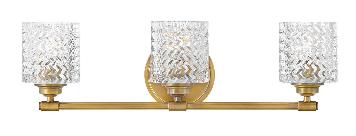 Elle LED Vanity in Heritage Brass