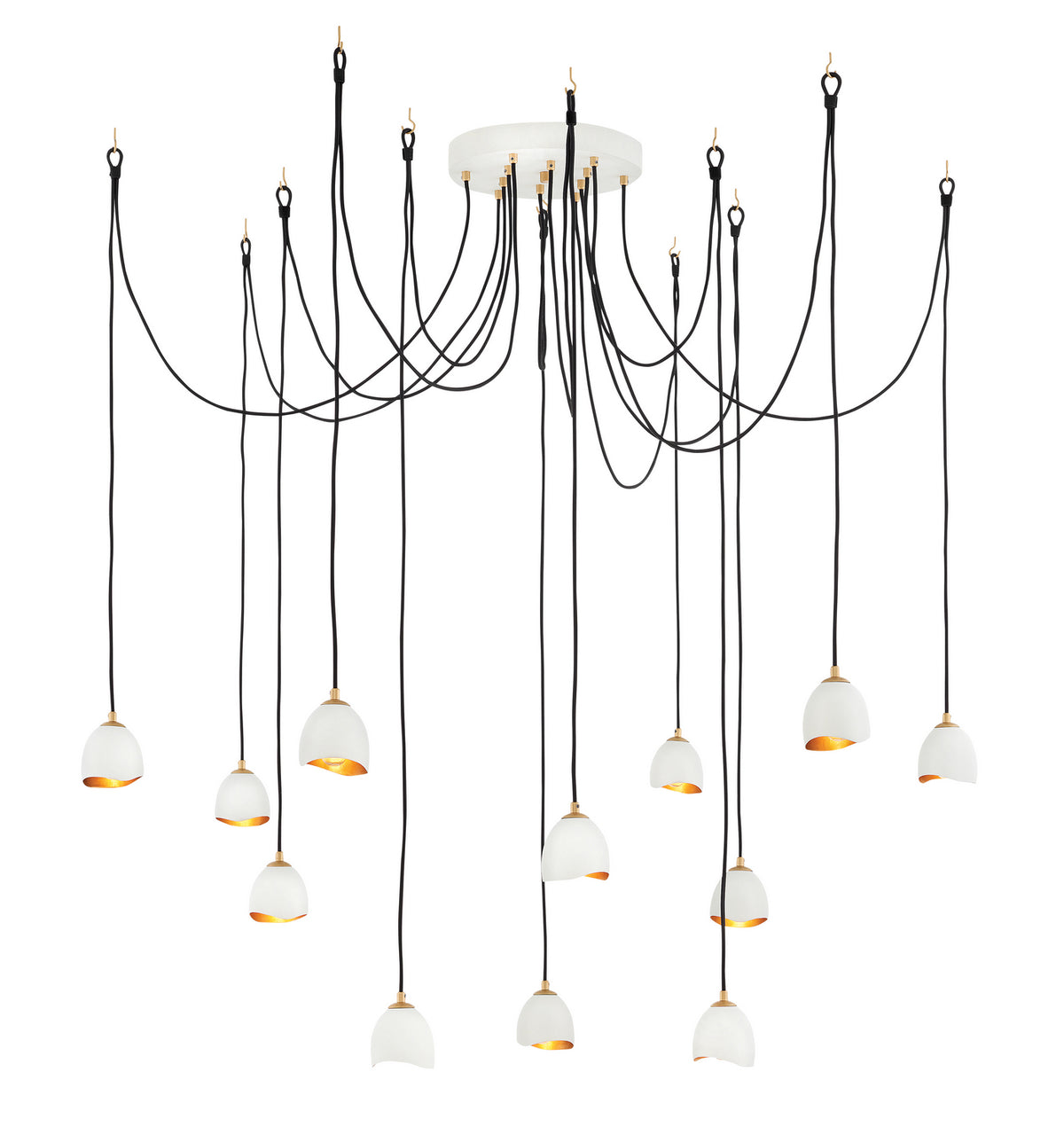 Nula LED Pendant in Shell White