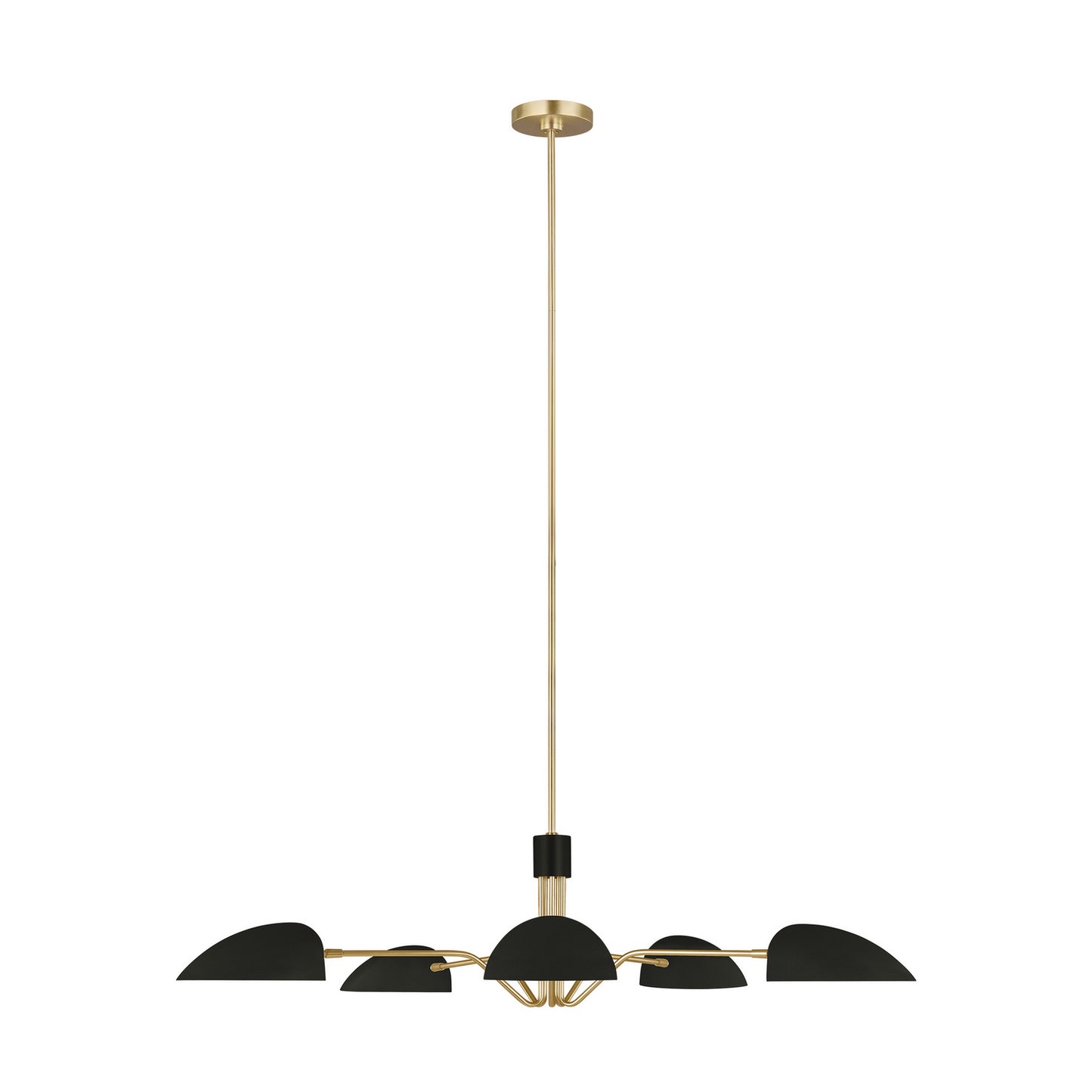 Jane Five Light Chandelier in Midnight Black