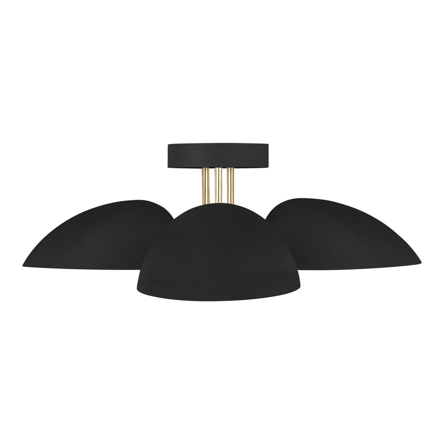 Jane Three Light Flush Mount in Midnight Black