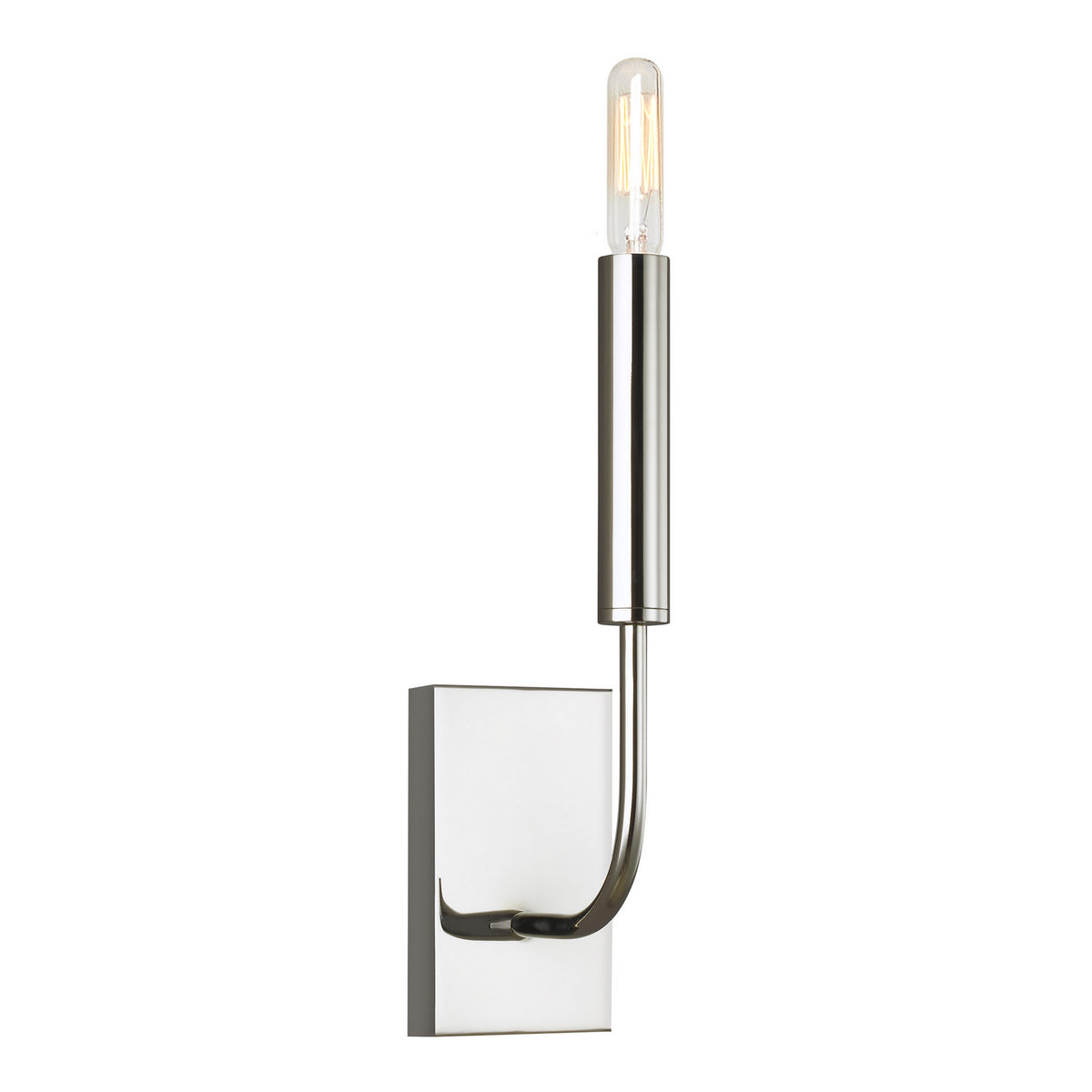 Brianna One Light Wall Sconce in Polished Nickel