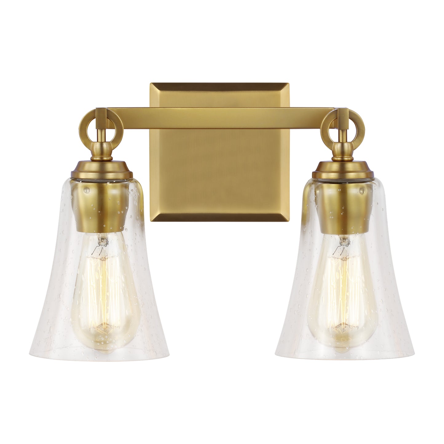Monterro Two Light Vanity in Burnished Brass