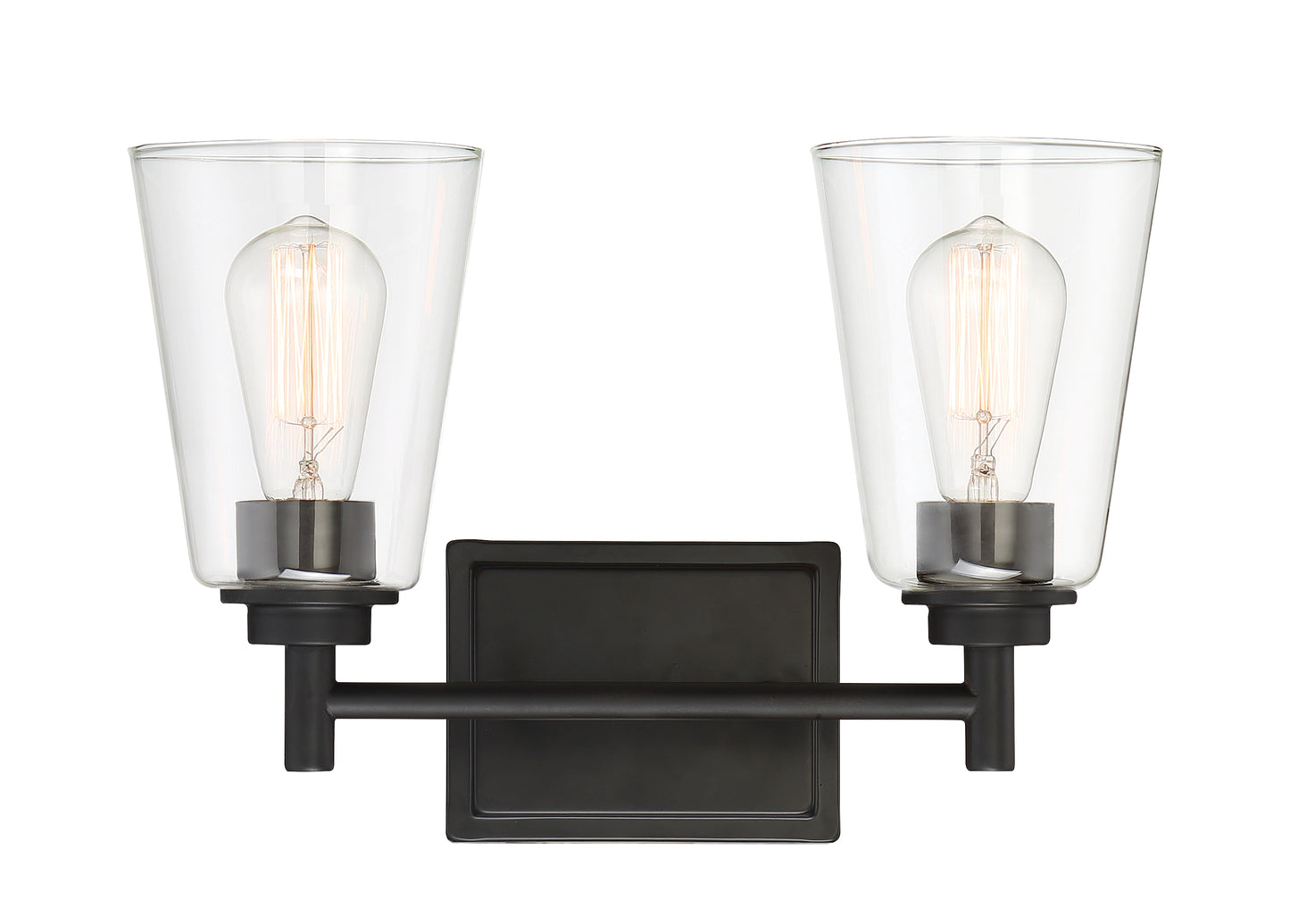 Westin Two Light Bath Bar in Matte Black