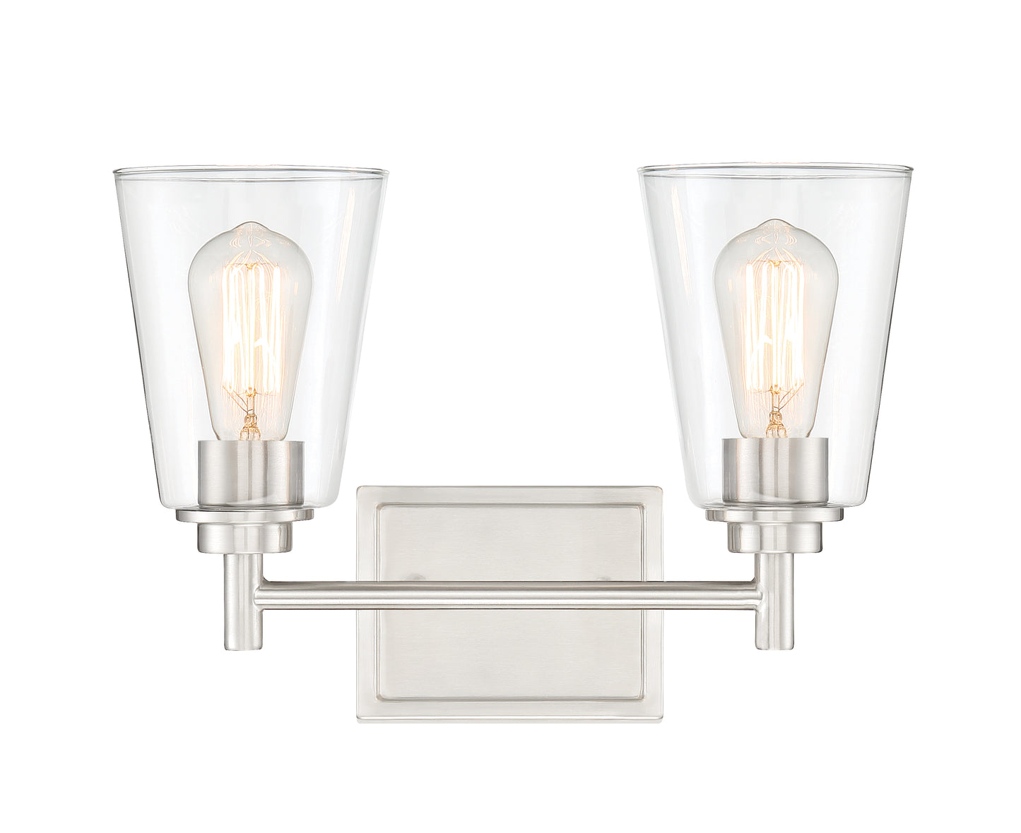 Westin Two Light Bath Bar in Satin Platinum