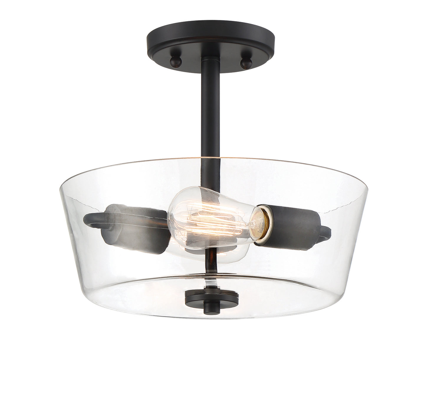 Westin Two Light Semi-Flush Mount in Matte Black