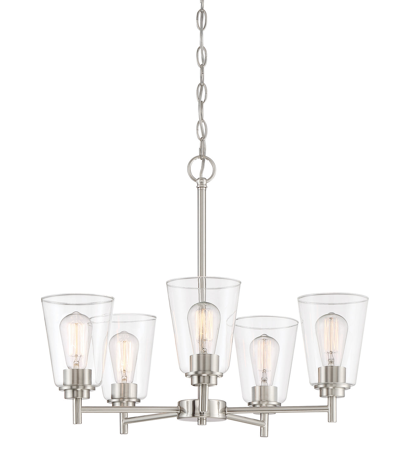 Westin Five Light Chandelier in Satin Platinum
