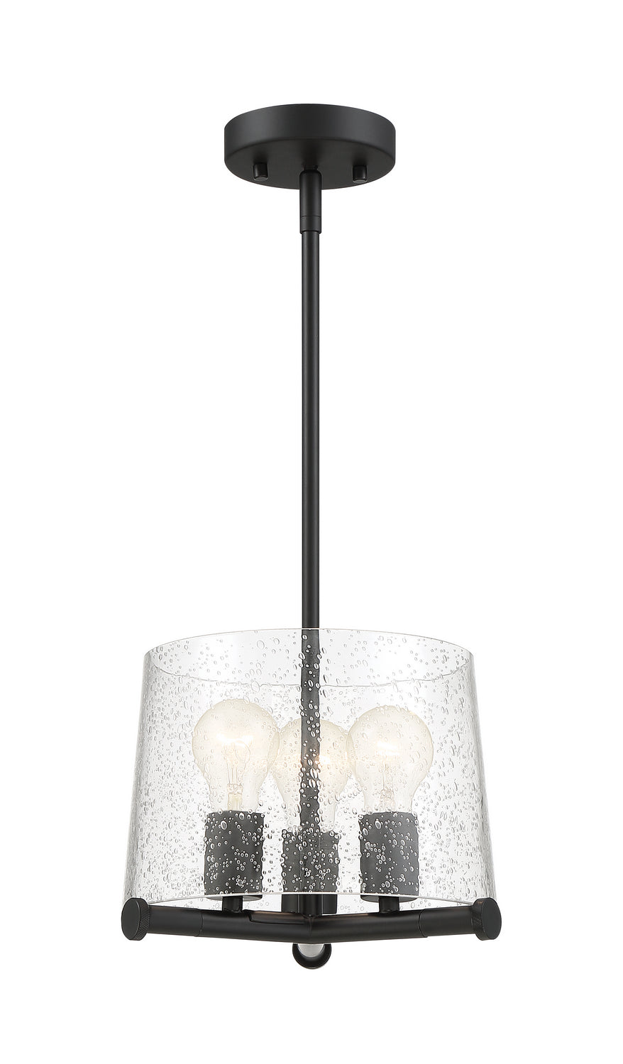 Matteson Three Light Pendant in Matte Black