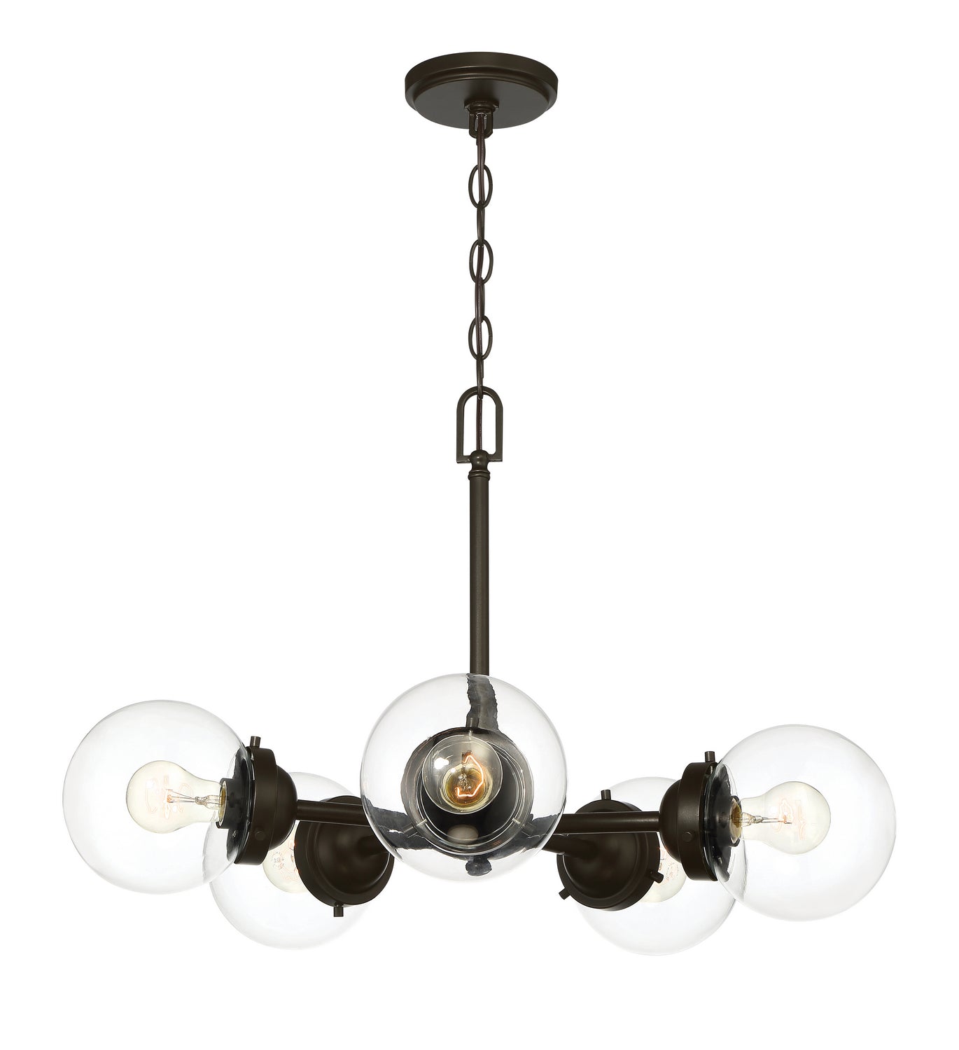 Knoll Five Light Chandelier in Oil Rubbed Bronze